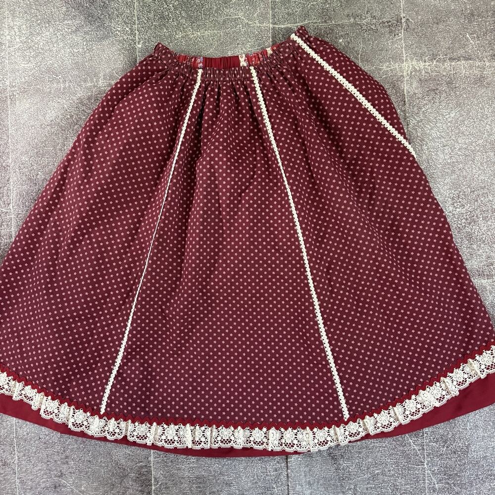 Women's Vintage 60's Handmade Reversible Maxi Cottage Core Skirt Sz M (29 X 26)